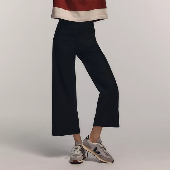 Maeve by Anthropologie Wide-Leg High Rise Pants – Black – Size 10 - Picture 1 of 8